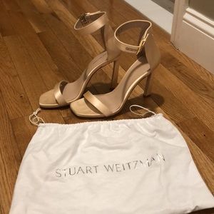 Stuart Weitzman Blush Silk Satin Heels